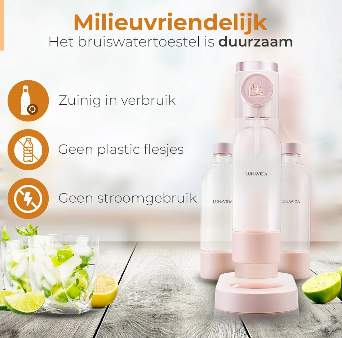 LunaVida's Nieuwe SodaMaker - Roze - Bruiswatertoestel 6 LunaVida's Nieuwe SodaMaker - Roze - Bruiswatertoestel - Afbeelding 6