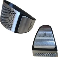 Mister Mill Knoflookpers RVS Incl. Peller En Borstel - Lookpers - Knoflook Pers - Gemberpers - Knoflooksnijder - Knoflookpeller - Garlic Press -Kookgerei Koning Verkoop 1200x1186 5
