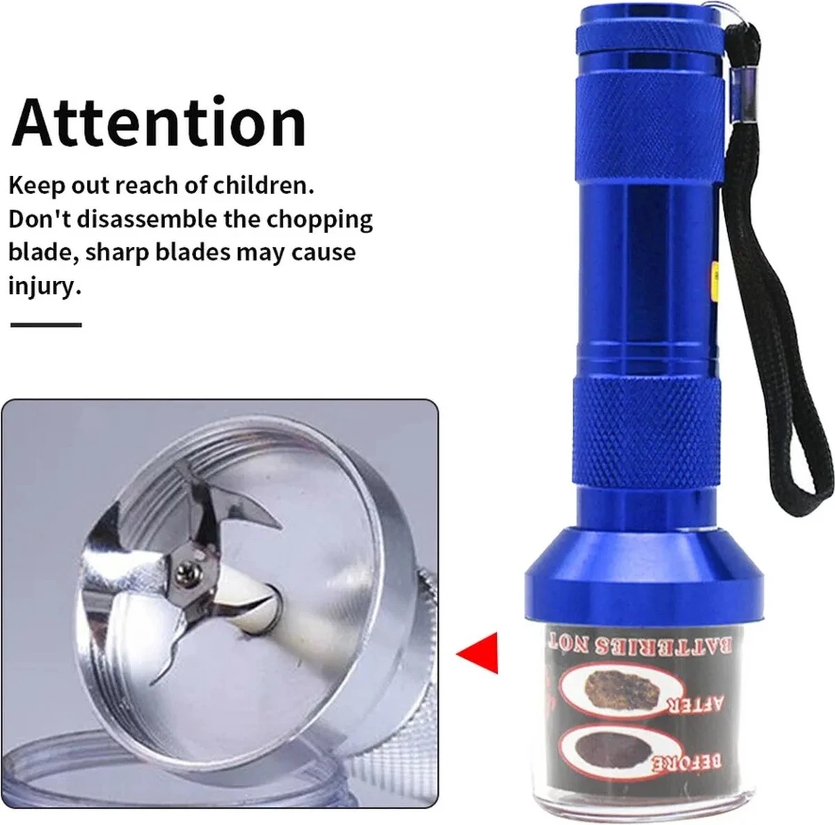 Elektrische Kruiden En Specerijen Verkruimelaar - Grinder - Herb Grinder - Crusher - Grinder Specerijen - Grinder Kruiden - Batterijen Niet Inbegrepen - Goud 4 Elektrische Kruiden En Specerijen Verkruimelaar - Grinder - Herb Grinder - Crusher - Grinder Specerijen - Grinder Kruiden - Batterijen Niet Inbegrepen - Goud - Afbeelding 4