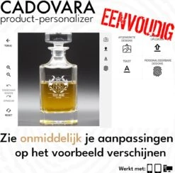 Personaliseerbare Whiskey Karaf Met 2 Glazen In Geschenkdoos - Decanteerkaraf Van 750ml -Kookgerei Koning Verkoop 1200x1187 25
