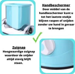 Mandoline Groentesnijder- Slicer Dicer - Rasper - Keukensnijder - Kaasrasp – Trommelrasp - Blauw 16 Mandoline Groentesnijder- Slicer Dicer - Rasper - Keukensnijder - Kaasrasp – Trommelrasp - Blauw -Kookgerei Koning Verkoop 1200x1188 13