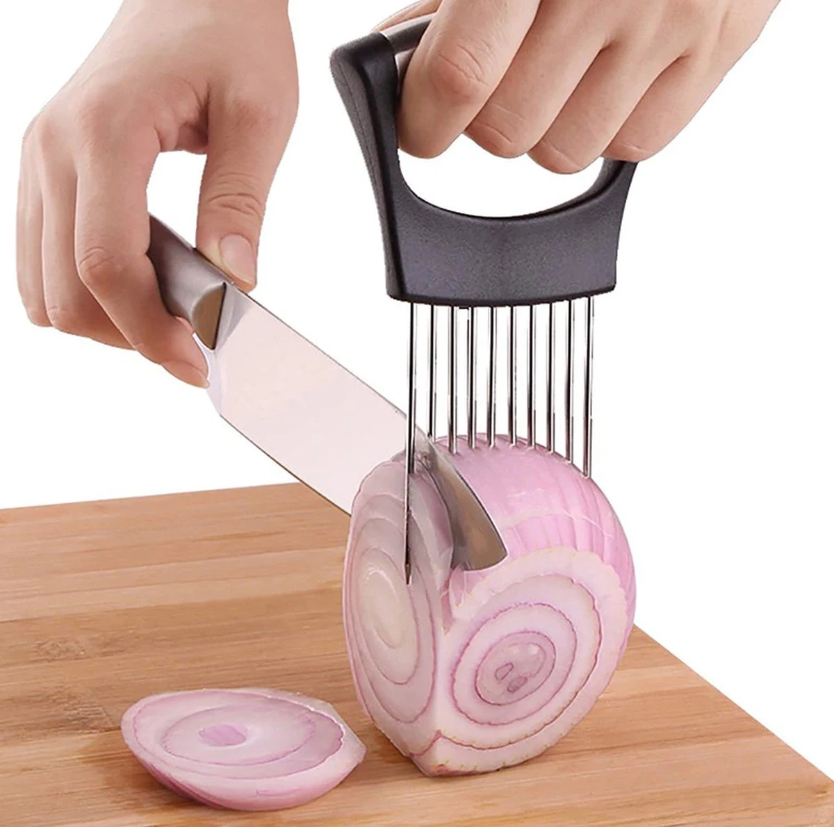 Uienkam - Uiensnijder / Hulpmiddel Uien Snijden / Ajuinkam - Ajuinsnijder / Snijhulp Uien / Aardappelsnijder / Groentesnijder / Tomatensnijder 2 Uienkam - Uiensnijder / Hulpmiddel Uien Snijden / Ajuinkam - Ajuinsnijder / Snijhulp Uien / Aardappelsnijder / Groentesnijder / Tomatensnijder - Afbeelding 2