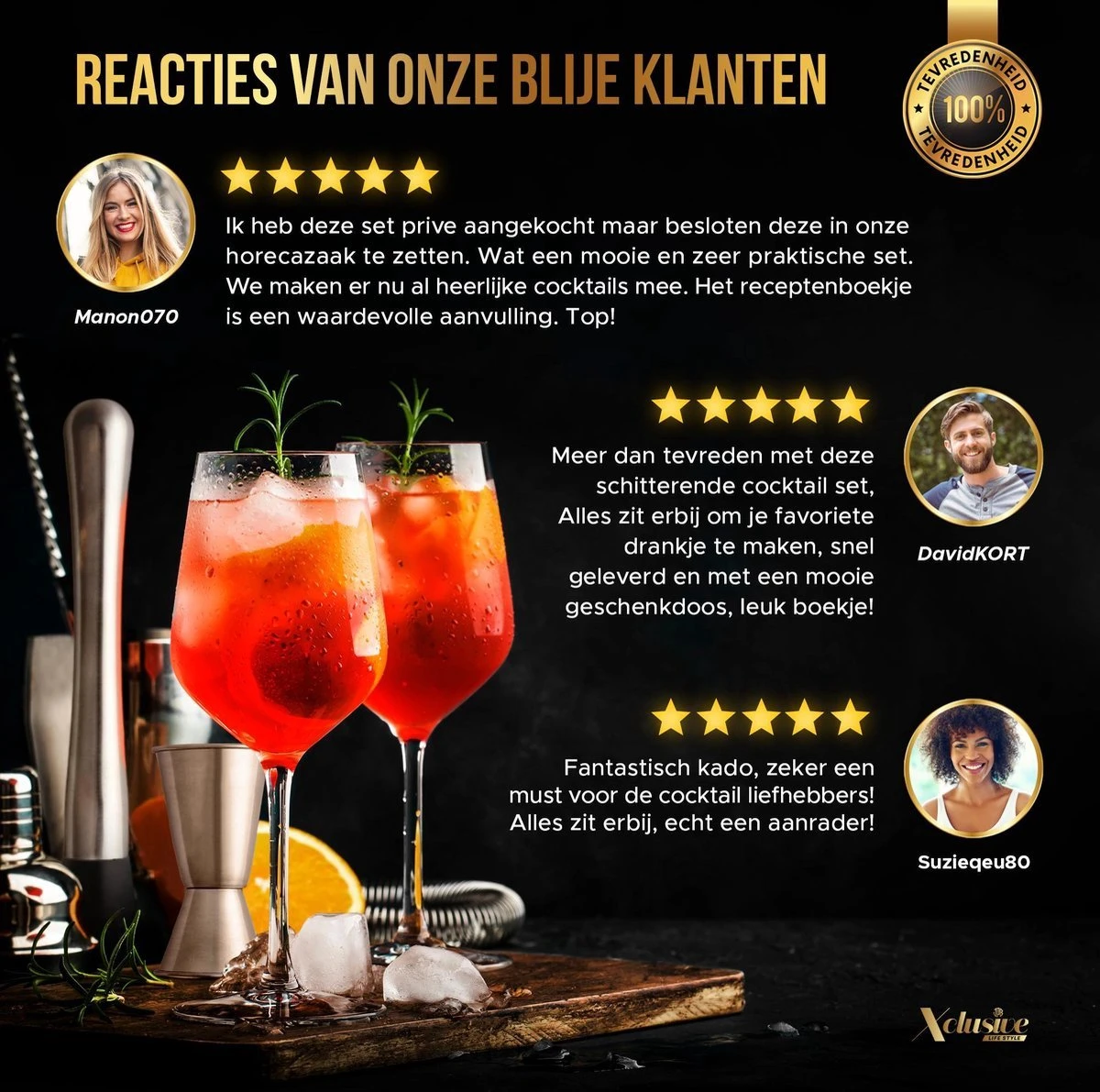 Xclusive-lifestyle® Luxe Cocktail Set - 16-Delige Cocktailset - Cocktail Shaker - 750ml - Robuuste Bamboe Houder - Nederlandstalig Receptboekje En RVS Cocktailrietjes - Luxe Cadeauverpakking - Een Uniek Kado 12 Xclusive-lifestyle® Luxe Cocktail Set - 16-Delige Cocktailset - Cocktail Shaker - 750ml - Robuuste Bamboe Houder - Nederlandstalig Receptboekje En RVS Cocktailrietjes - Luxe Cadeauverpakking - Een Uniek Kado - Afbeelding 12