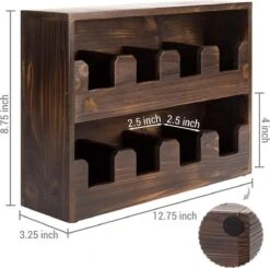 Theedoos - Gebrand Hout - 8 Vaks (~90 Zakjes) - Duurzaam - Compact Design - 32x8x22 Cm - Cadeautip -Kookgerei Koning Verkoop 1200x1191 57