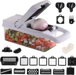 Mmoods Luxe Mandoline - Groentesnijder Voor Keuken - Keukensnijder Voor Groenten En Fruit - Groentesnijder - 19 Instelbare Raspen - Uiensnijder - Spiraalsnijder - Frietsnijder -Kookgerei Koning Verkoop 1200x1192 10