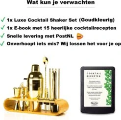 Cocktail Set - 20 Delig (750ml) - Cocktail Shaker Set - Incl. Nederlandstalig Recepten E-book – Valentijn - Luxe Cadeau Man Vrouw - Shaker Set – Goudkleurig – Qwality 16 Cocktail Set - 20 Delig (750ml) - Cocktail Shaker Set - Incl. Nederlandstalig Recepten E-book – Valentijn - Luxe Cadeau Man Vrouw - Shaker Set – Goudkleurig – Qwality -Kookgerei Koning Verkoop 1200x1193 28