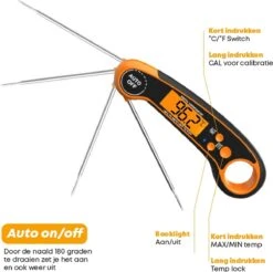 YUGN Combi BBQ Thermometer Vleesthermometer Digitaal En Vleeshamer Vleesvermalser - Inclusief Batterij En Meat Guide - Meat Tenderizer Vleespletter - Oventhermometer Ovenbestendig En Kookthermometer - Barbecue Tip - Barbeque BBQ Accesoires - Cadeau -Kookgerei Koning Verkoop 1200x1194 32