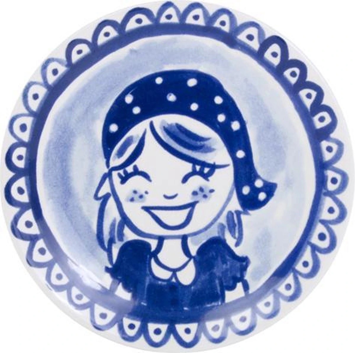 Blond Amsterdam Delfts Blond Bordje Meisje - Ø 12 Cm 1 Blond Amsterdam Delfts Blond Bordje Meisje - Ø 12 Cm