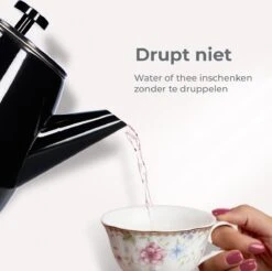 Vaja® Theepot Juliette Met Filter - Dubbelwandig -Theekan 1.0L - Glimmend Zwart 17 Vaja® Theepot Juliette Met Filter - Dubbelwandig -Theekan 1.0L - Glimmend Zwart -Kookgerei Koning Verkoop 1200x1194 5