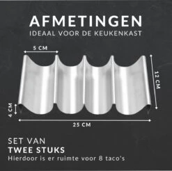 Keufens Taco Houder - Set Van 2 - Tacohouder - Tortilla Houder - Taco Standaard - Taco Houder Ovenbestendig - Taco Houders - Wrap Houder -Kookgerei Koning Verkoop 1200x1196 19