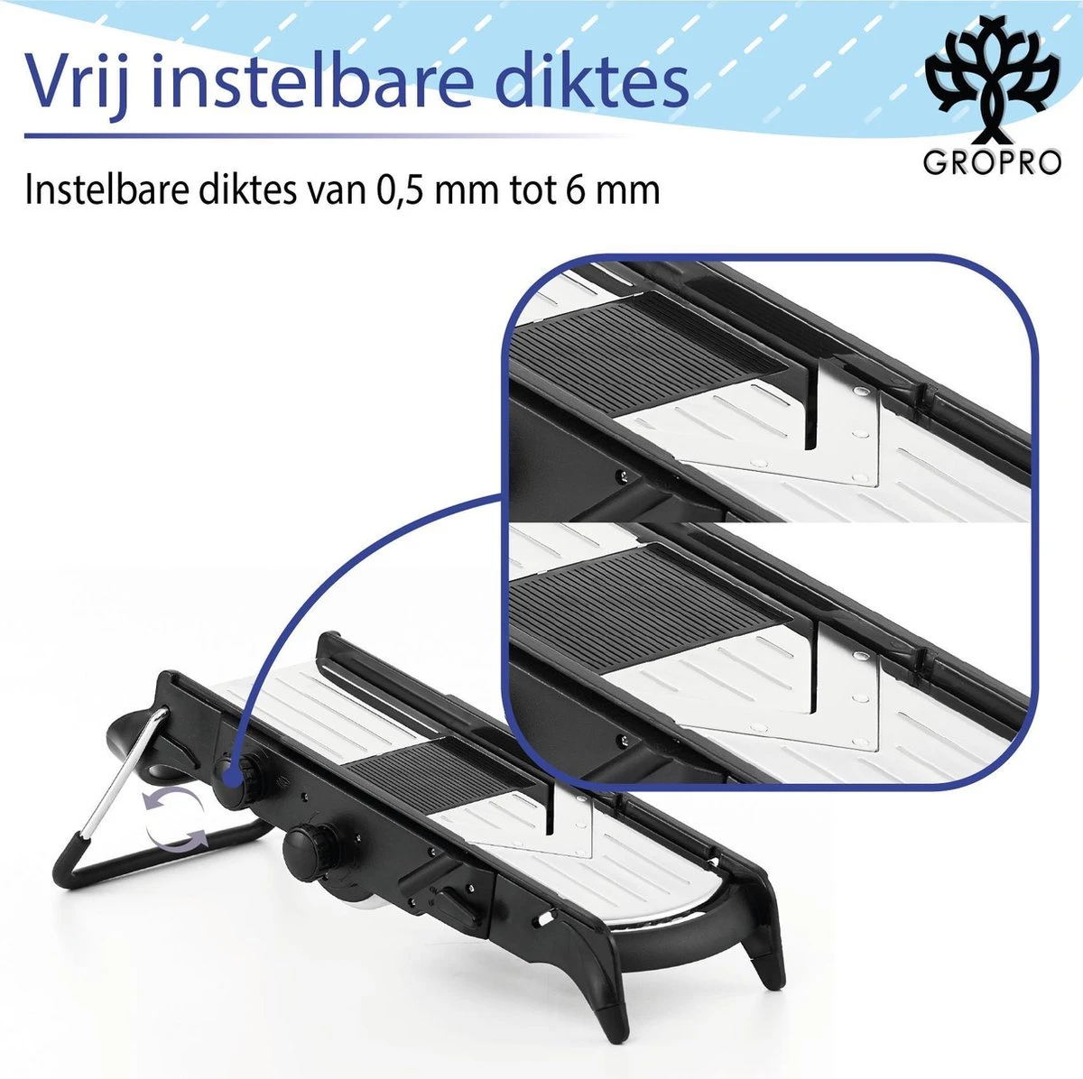 Mandoline V-blade All In One - Centreer Mes - Roestvrij Staal - Julienne, Plakjes Of Blokjes - Keukensnijder - Snijmachine - Groentesnijder 2 Mandoline V-blade All In One - Centreer Mes - Roestvrij Staal - Julienne, Plakjes Of Blokjes - Keukensnijder - Snijmachine - Groentesnijder - Afbeelding 2