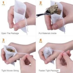 Merkloos 100 Lege Theezakjes - 5 X 7 CM -Kookgerei Koning Verkoop 1200x1196 43