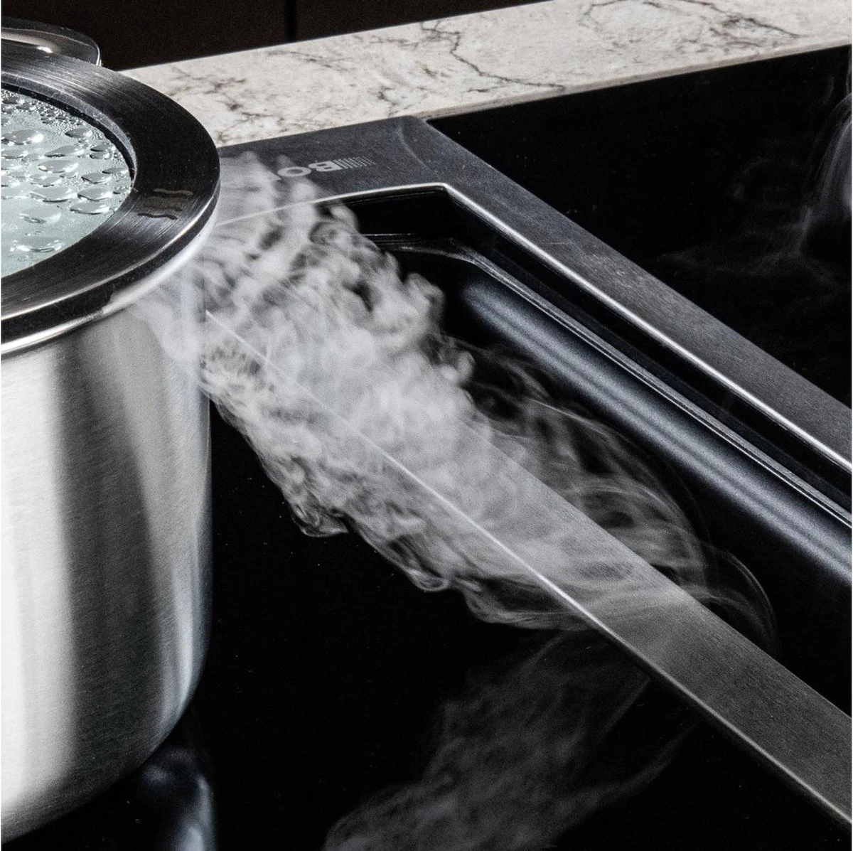 DUCQ Downdraft Kookpannenset - 4 Delig - Met Glazen Deksels 2 DUCQ Downdraft Kookpannenset - 4 Delig - Met Glazen Deksels - Afbeelding 2