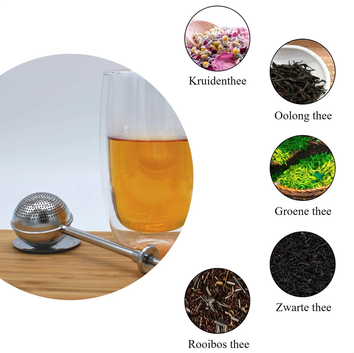 Blended Lifestyle® Theezeef Met Veer - Set Van 2 - Inclusief Lekplaatjes - Geschikt Voor Losse Kruiden 7 Blended Lifestyle® Theezeef Met Veer - Set Van 2 - Inclusief Lekplaatjes - Geschikt Voor Losse Kruiden - Afbeelding 7