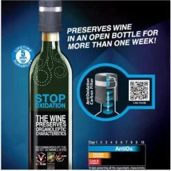 Pulltex Wijnstopper Met Datum AntiOx - Zwart -Kookgerei Koning Verkoop 1200x1198 119