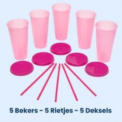 Herbruikbare Bekers Met Rietje En Deksel Van Plastic – Starbucks Design – Drinkbekers Met Rietje – Kleur Veranderende Beker – 5 Pack 17 Herbruikbare Bekers Met Rietje En Deksel Van Plastic – Starbucks Design – Drinkbekers Met Rietje – Kleur Veranderende Beker – 5 Pack -Kookgerei Koning Verkoop 1200x1198 6