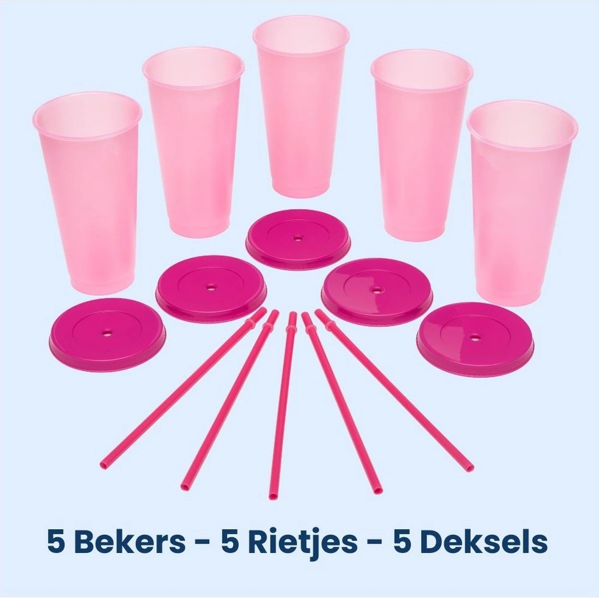 Herbruikbare Bekers Met Rietje En Deksel Van Plastic – Starbucks Design – Drinkbekers Met Rietje – Kleur Veranderende Beker – 5 Pack 8 Herbruikbare Bekers Met Rietje En Deksel Van Plastic – Starbucks Design – Drinkbekers Met Rietje – Kleur Veranderende Beker – 5 Pack - Afbeelding 8