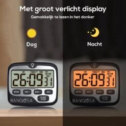 BanGosa® Magnetisch Digitale Kookwekker - Timer - RVS - Keukenwekker Digitaal - Digitale Keuken Timer - Stopwatch Met Magneet -Kookgerei Koning Verkoop 1200x1198 69