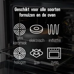 Daumonet Ducasse Gietijzeren Double Use Braadpan - Combi Sudderpan Zwart - 2-in-1 Bak- En Braadpan - PFAS & PFOA Vrij - Rond - Ø 26 Cm - 4,4 Liter - Emaille - Alle Warmtebronnen - Elektrisch - Gas - Halogeen - Inductie - Keramisch 19 Daumonet Ducasse Gietijzeren Double Use Braadpan - Combi Sudderpan Zwart - 2-in-1 Bak- En Braadpan - PFAS & PFOA Vrij - Rond - Ø 26 Cm - 4,4 Liter - Emaille - Alle Warmtebronnen - Elektrisch - Gas - Halogeen - Inductie - Keramisch -Kookgerei Koning Verkoop 1200x1199 29