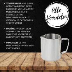 Merkloos Pazzo Goods - Melkkan - Melkkannetje Opschuim - Zilver - 350 Ml - Premium Kwaliteit - RVS - -Kookgerei Koning Verkoop 1200x1200 1029