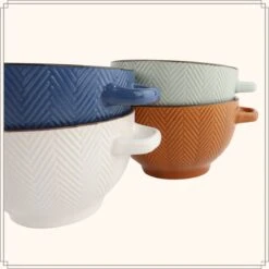 OTIX Soepkommen - Met Oor - Set Van 4 - Verschillende Kleuren - Aardewerk - 680 Ml 11 OTIX Soepkommen - Met Oor - Set Van 4 - Verschillende Kleuren - Aardewerk - 680 Ml -Kookgerei Koning Verkoop 1200x1200 1058