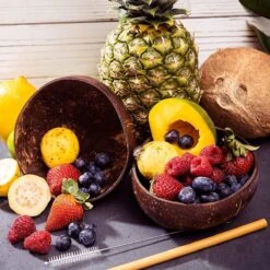 Ecowize Coconut Bowls (Set Van 3) - Kokosnoot Kom & Schaal - Met 3 Lepels, 3 Vorken En 8 Bamboe Rietjes - Zero Waste & Herbruikbaar - Duurzaam Cadeau 12 Ecowize Coconut Bowls (Set Van 3) - Kokosnoot Kom & Schaal - Met 3 Lepels, 3 Vorken En 8 Bamboe Rietjes - Zero Waste & Herbruikbaar - Duurzaam Cadeau -Kookgerei Koning Verkoop 1200x1200 1074