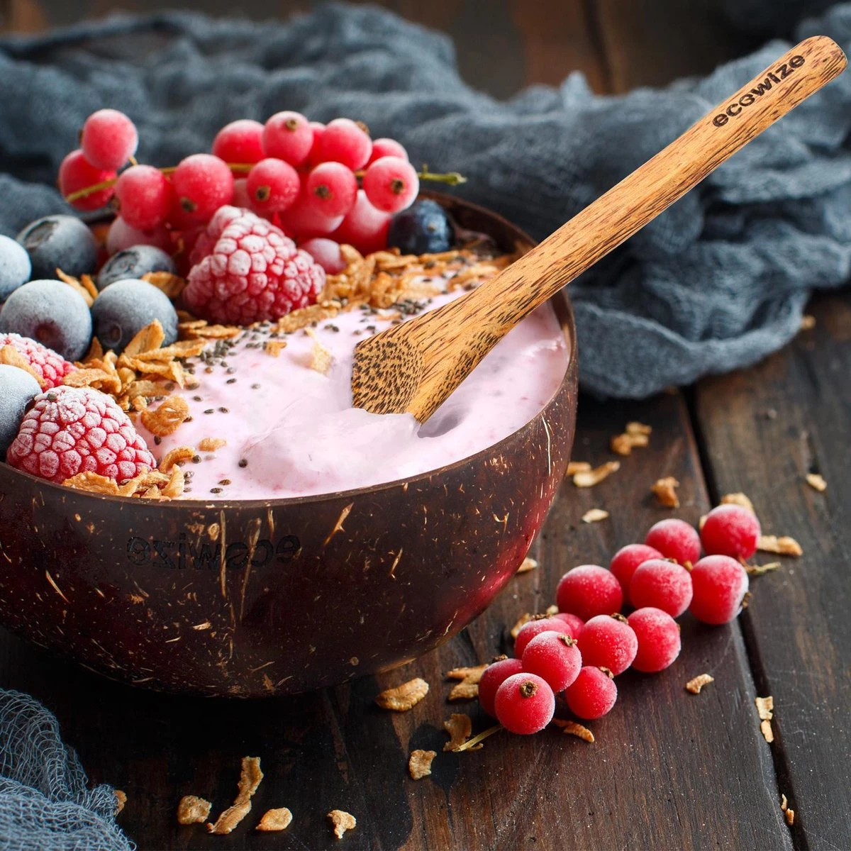 Ecowize Coconut Bowls (Set Van 3) - Kokosnoot Kom & Schaal - Met 3 Lepels, 3 Vorken En 8 Bamboe Rietjes - Zero Waste & Herbruikbaar - Duurzaam Cadeau 7 Ecowize Coconut Bowls (Set Van 3) - Kokosnoot Kom & Schaal - Met 3 Lepels, 3 Vorken En 8 Bamboe Rietjes - Zero Waste & Herbruikbaar - Duurzaam Cadeau - Afbeelding 7