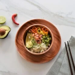 Khaya - Houten Kom Ø15 Cm - Voor Ontbijt, Soep & Matcha Thee - Duurzaam - Vegan -Kookgerei Koning Verkoop 1200x1200 1137