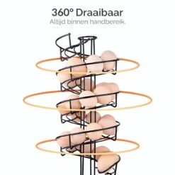 Goliving Eierrek - Eierhouder - Eiermand - Eieren Bewaren - Draaibaar - Ruimtebesparend - RVS - Zwart 14 Goliving Eierrek - Eierhouder - Eiermand - Eieren Bewaren - Draaibaar - Ruimtebesparend - RVS - Zwart -Kookgerei Koning Verkoop 1200x1200 1184
