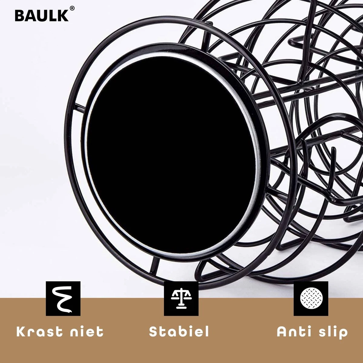 Eiermand – Eierrek – Eierhouder – Eieren – 360° - Zwart - Pasen - 39 Eieren - BAULK® 3 Eiermand – Eierrek – Eierhouder – Eieren – 360° - Zwart - Pasen - 39 Eieren - BAULK® - Afbeelding 3