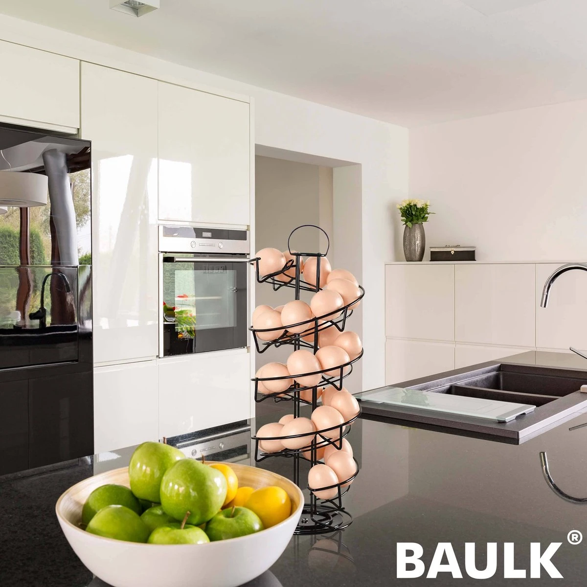 Eiermand – Eierrek – Eierhouder – Eieren – 360° - Zwart - Pasen - 39 Eieren - BAULK® 6 Eiermand – Eierrek – Eierhouder – Eieren – 360° - Zwart - Pasen - 39 Eieren - BAULK® - Afbeelding 6