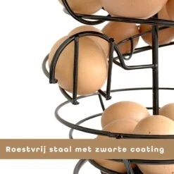 Eiermand – Eierrek – Eierhouder – Eieren – Zwart - Pasen - Tot 40 Eieren - 360° - BAULK® 12 Eiermand – Eierrek – Eierhouder – Eieren – Zwart - Pasen - Tot 40 Eieren - 360° - BAULK® -Kookgerei Koning Verkoop 1200x1200 1208