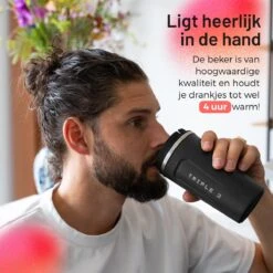 Triple J® Koffiebeker To Go - Thermosbeker - BPA & Lekvrij - 510ml - Zwart -Kookgerei Koning Verkoop 1200x1200 126