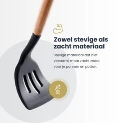 Hescom Siliconen Open Spatel Met Anti-aanbaklaag - Keukengerei Met Ergonomisch Design - Hittebestendig - Vaatwasservriendelijk -Kookgerei Koning Verkoop 1200x1200 1287