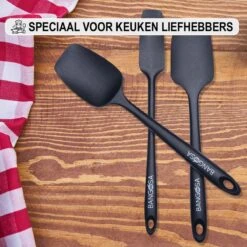 Spatel Siliconen Set Van 4 - Pannenlikker - Bakspatel - Keukengerei - Hittebestendig - Spatula - Zwart 9 Spatel Siliconen Set Van 4 - Pannenlikker - Bakspatel - Keukengerei - Hittebestendig - Spatula - Zwart -Kookgerei Koning Verkoop 1200x1200 1291