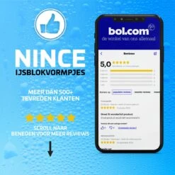 Nince Siliconen IJsblokjesvorm Met Deksel (2 Stuks) - 56 Ijsblokjes - BPA Vrij - Blauw En Grijs -Kookgerei Koning Verkoop 1200x1200 1321