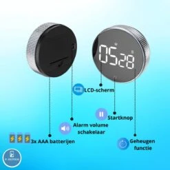 Digitale Kookwekker - Smart Timer - LED Display - Magnetisch Met Handige Draaiknop -Kookgerei Koning Verkoop 1200x1200 1326