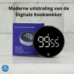 Digitale Kookwekker - Smart Timer - LED Display - Magnetisch Met Handige Draaiknop -Kookgerei Koning Verkoop 1200x1200 1327