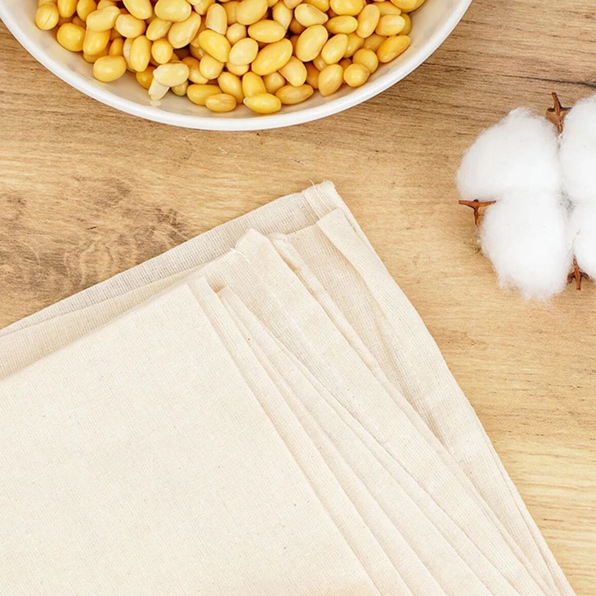 Kaasdoek - Neteldoek Ongebleekt - Passeerdoek - Zeefzak - 180x90cm - Katoen 2 Kaasdoek - Neteldoek Ongebleekt - Passeerdoek - Zeefzak - 180x90cm - Katoen - Afbeelding 2