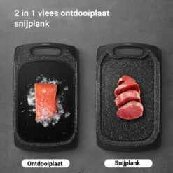 KC Merials Snijplank & Ontdooiplaat 2 In 1- Multifunctionele Snijplank - Kunststof Snijplanken - 2 Tot 10 Keer Sneller Vlees Ontdooien - Hygiënisch, Veilig & Duurzaam. 22 KC Merials Snijplank & Ontdooiplaat 2 In 1- Multifunctionele Snijplank - Kunststof Snijplanken - 2 Tot 10 Keer Sneller Vlees Ontdooien - Hygiënisch, Veilig & Duurzaam. -Kookgerei Koning Verkoop 1200x1200 1340