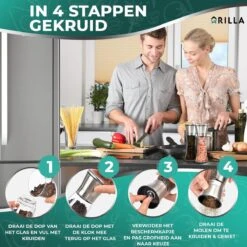 Peper En Zoutmolen Set - RVS Zout En Peperstel - Zoutvaatje En Pepermolen - 2 In 1 -Kookgerei Koning Verkoop 1200x1200 1365