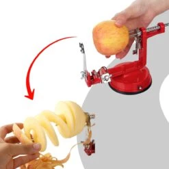 MESC Appelschilmachine Appelschiller Met Zuignap -Appelboor - Appelsnijder - Rood -Kookgerei Koning Verkoop 1200x1200 1406