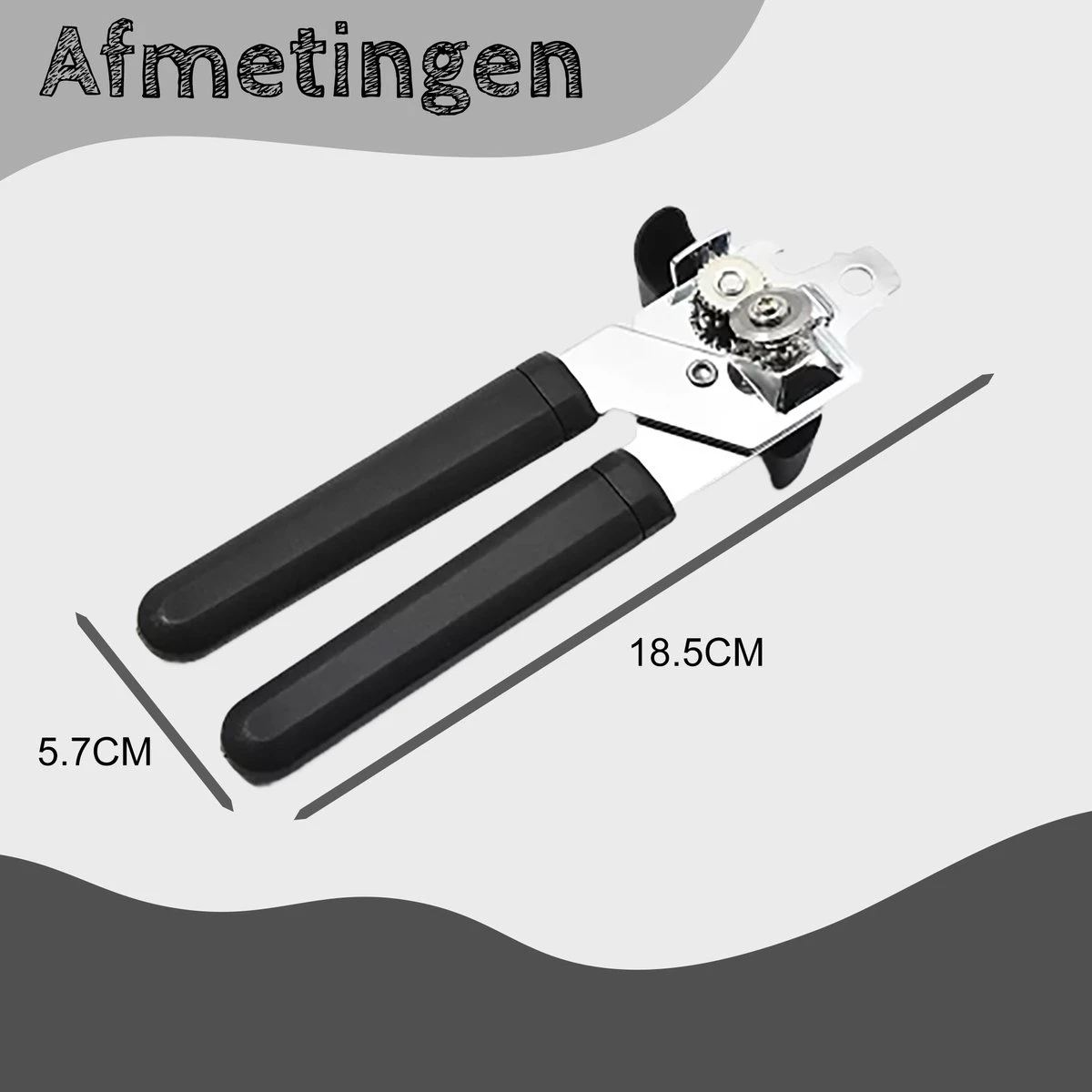 Proudproducts Blikopener - RVS - Handvat - 19cm - Duurzame En Veilige Opener Voor Blikken 2 Proudproducts Blikopener - RVS - Handvat - 19cm - Duurzame En Veilige Opener Voor Blikken - Afbeelding 2