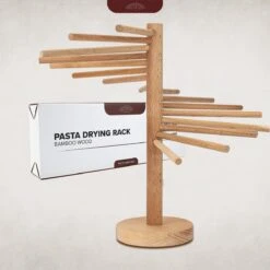 Nimma® Pasta Droogrek - Inklapbaar Pastarek - Pasta Maker - Zelf Spaghetti Maken - Tot 2.5 KG - Bamboe -Kookgerei Koning Verkoop 1200x1200 1460