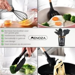 Kookgerei Set 11-delig Met Houder - Keukengerei Set - Maatlepel Set - Hittebestendig BPA Vrij Siliconen - Keukengerei -Kookgerei Koning Verkoop 1200x1200 1475