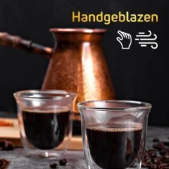 Dubbelwandige ESPRESSO Glazen Van Borosilicaat - Warme En Koude Dranken Kopjes - 70 ML - Set Van 6 -Kookgerei Koning Verkoop 1200x1200 15