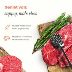 BooGoo® - Professionele Vleeshamer Inclusief Kruidenschaar - RVS - Vleesvermalser - Vleesklopper - Vleespletter - Giftbox 11 BooGoo® - Professionele Vleeshamer Inclusief Kruidenschaar - RVS - Vleesvermalser - Vleesklopper - Vleespletter - Giftbox -Kookgerei Koning Verkoop 1200x1200 1517