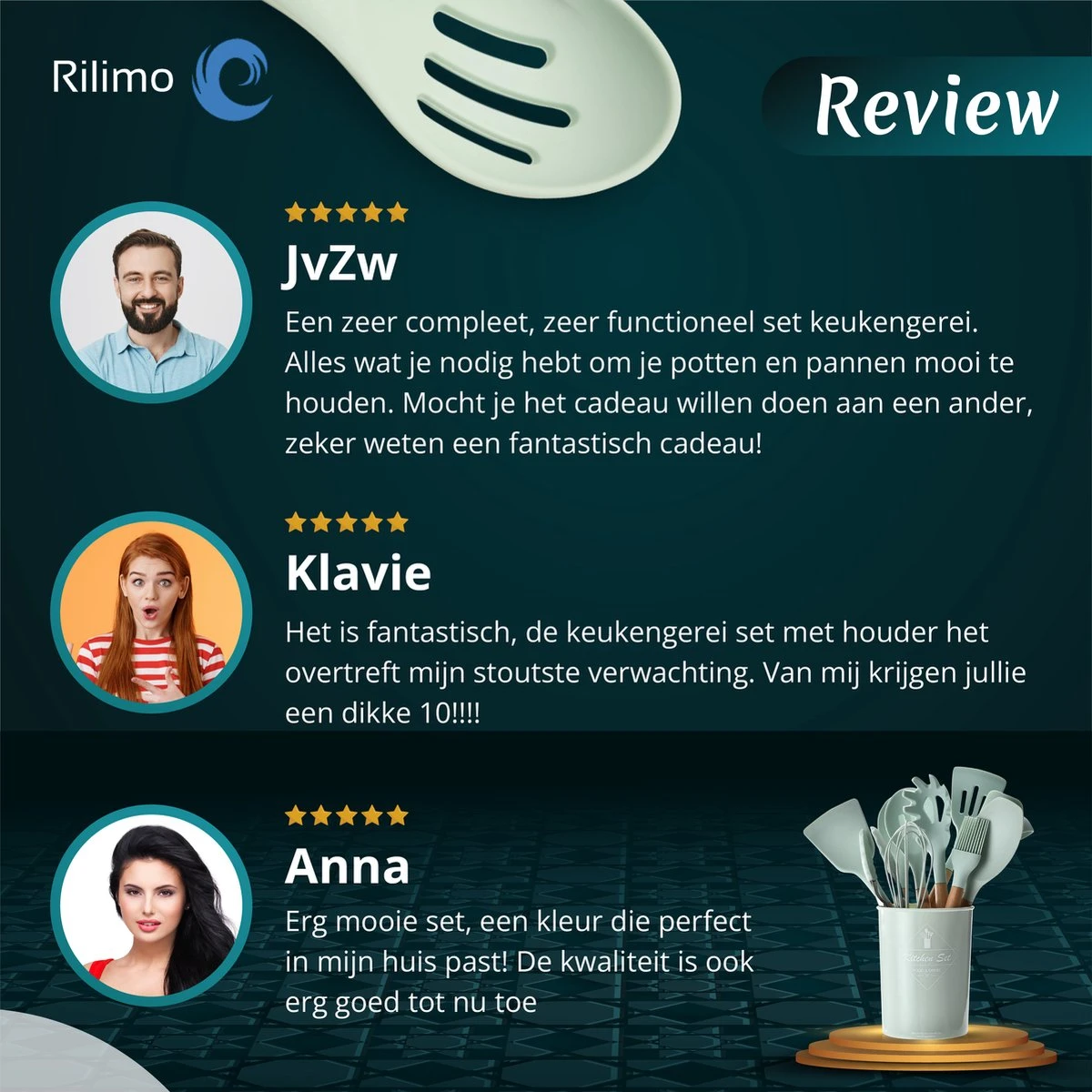 Keukengerei Set Met Houder - Kookgerei Set Spatel Pot - Keukengerei Keukenset - 12 Delig Mint Groen 9 Keukengerei Set Met Houder - Kookgerei Set Spatel Pot - Keukengerei Keukenset - 12 Delig Mint Groen - Afbeelding 9