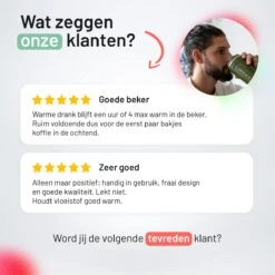 Triple J® Koffiebeker To Go - Thermosbeker - BPA & Lekvrij - 380ml - Zwart -Kookgerei Koning Verkoop 1200x1200 156