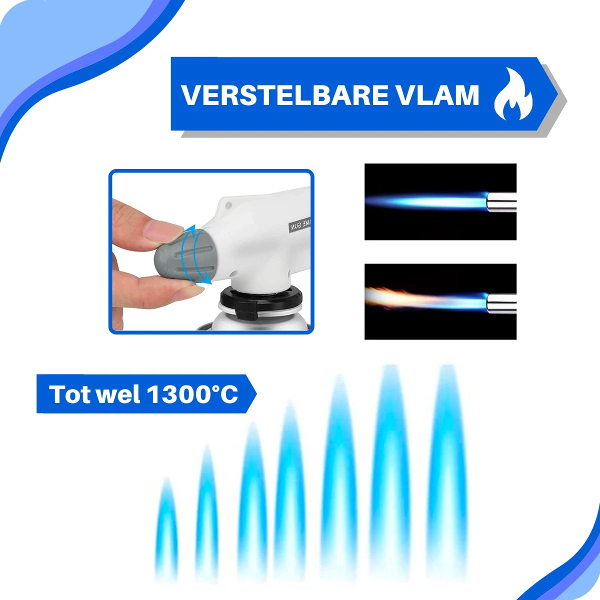 JT Products Gasbrander Crème Brûlée – Butaangas Brander – Keukenbrander - Aansteker – Koksbrander - Solderen – Keukengerei - Exclusief Gasfles 3 JT Products Gasbrander Crème Brûlée – Butaangas Brander – Keukenbrander - Aansteker – Koksbrander - Solderen – Keukengerei - Exclusief Gasfles - Afbeelding 3